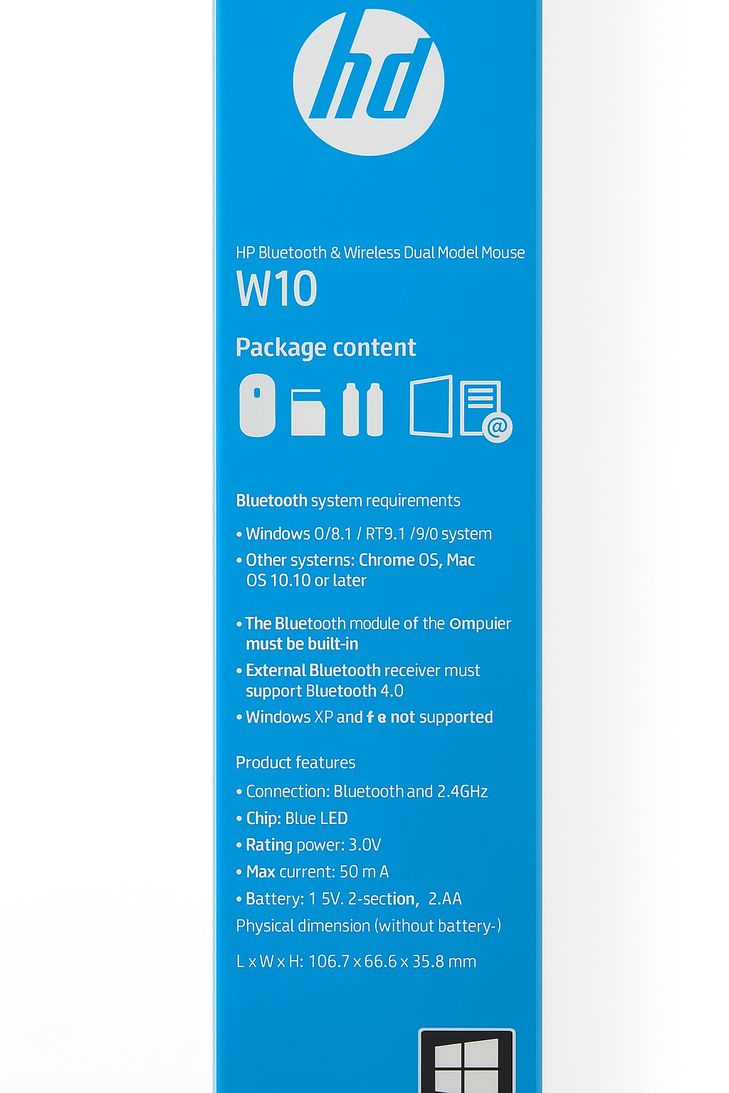 HD W10 Bluetooth & Wireless Rechargeable Mouse – 2.4GHz Dual Mode with 4 Buttons & RGB Lighting - Image 3