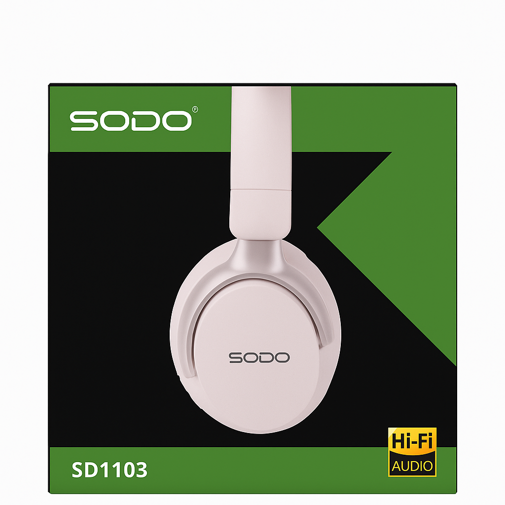SODO SD1103 Hi-Fi Wireless Over-Ear Headphones with Long Battery Life & Deep Bass - Image 3