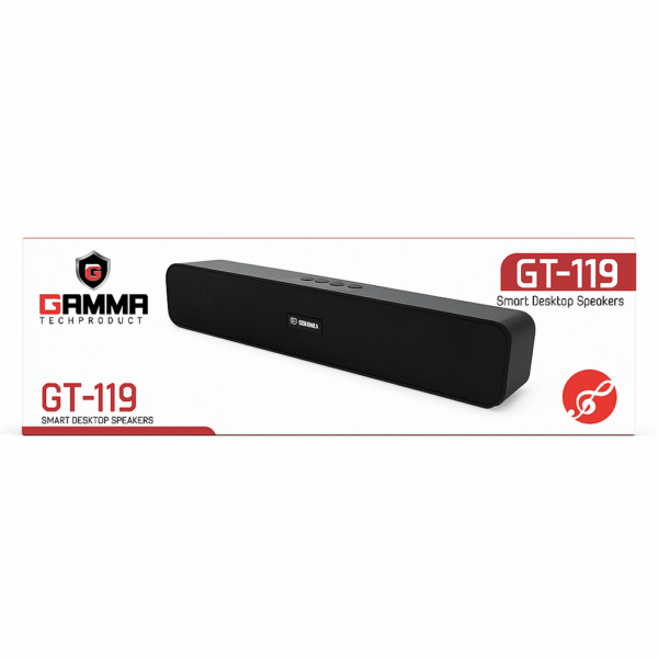 Gamma GT-119 Smart Desktop Speakers | USB & AUX Stereo Speakers for PC, Laptop, and TV - Image 3