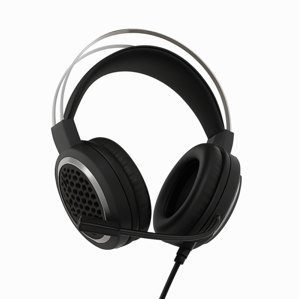 FOREV FV-G99 RGB Gaming Headset – 50mm Stereo Drivers, Soft Leather Earcups, Short Mic (Pink Edition)