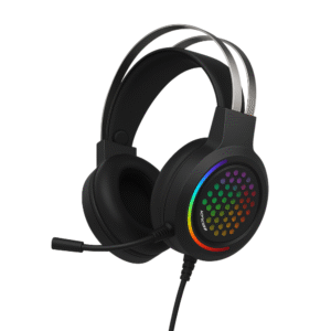 FV-M18 HiFi 7.1 Surround Sound Gaming Headset with 50mm Drivers and HyperClear Mic – Lightweight Noise-Canceling Headphones for PC/Console