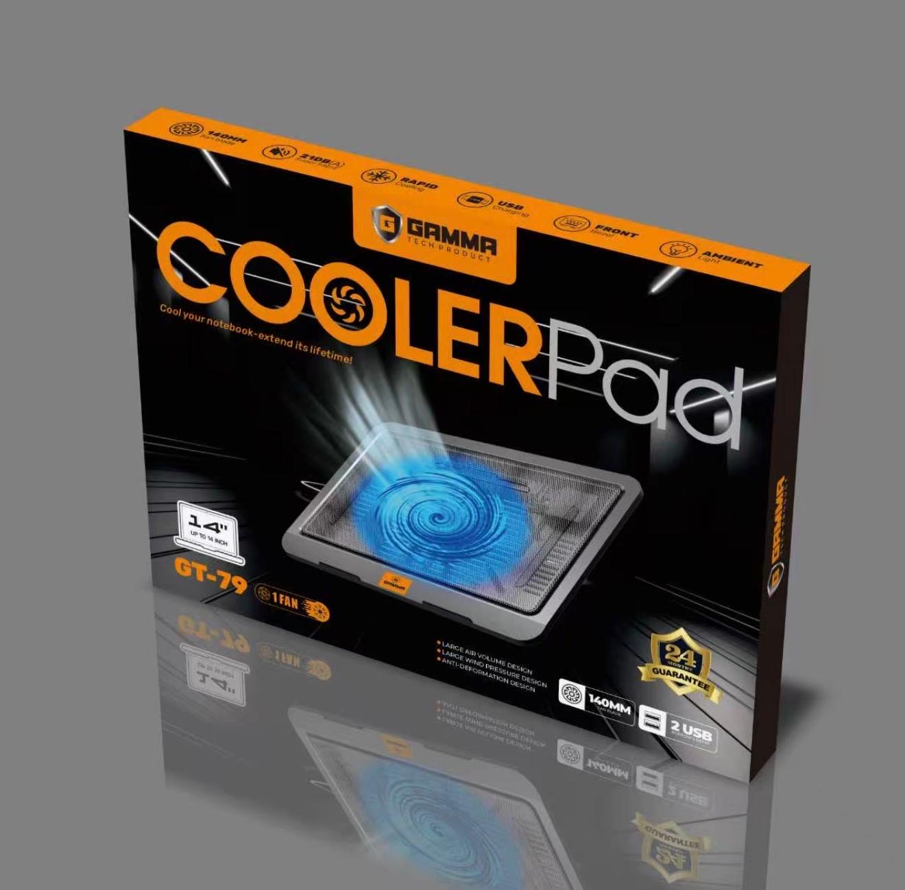 Gamma GT-79 Gamma Tech Ultra-Silent Laptop Cooling Pad with 140mm Fan for 17” Laptops - Image 2