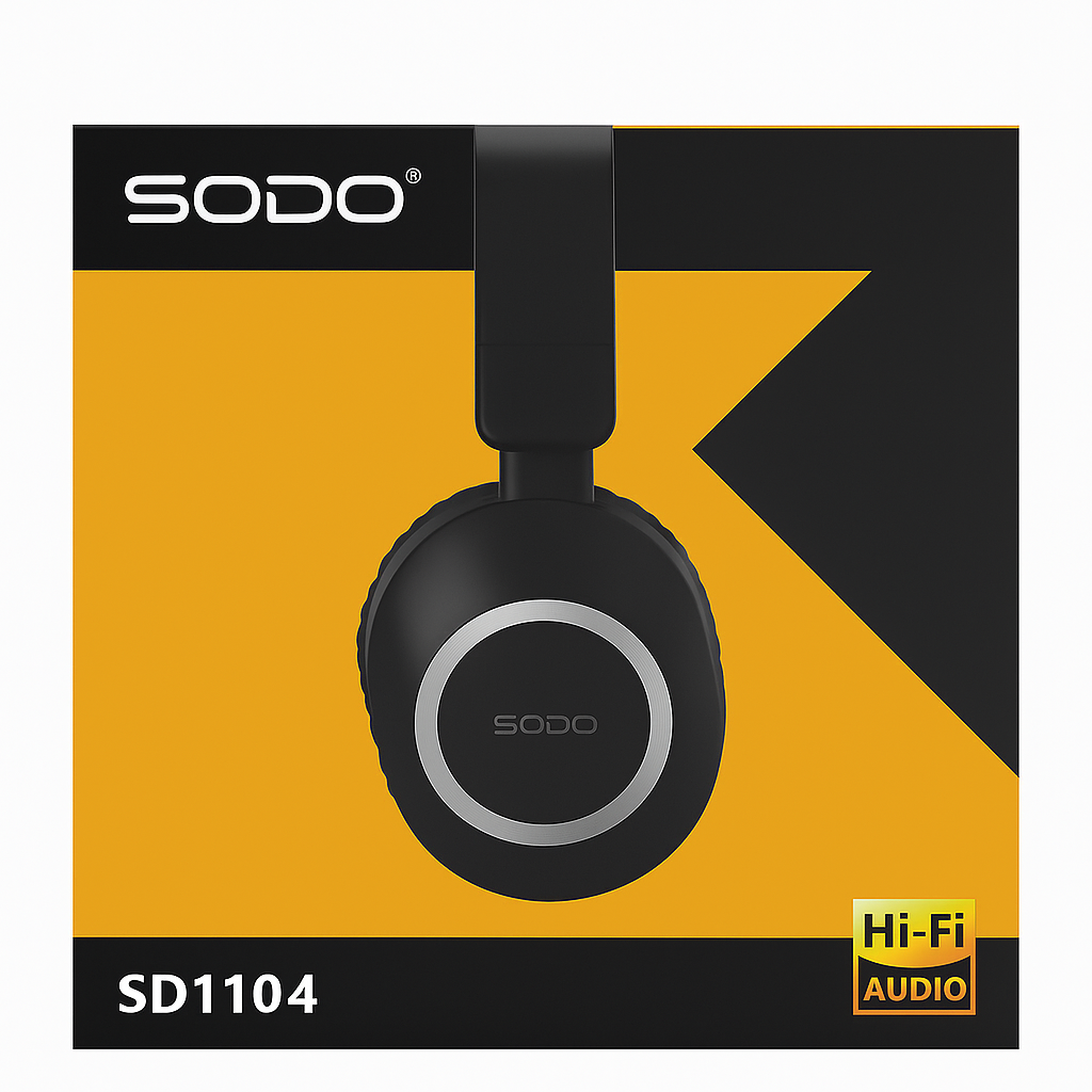 SODO SD1104 Hi-Fi Stereo Over-Ear Wireless Headphones with Deep Bass and Long Battery Life - Image 3