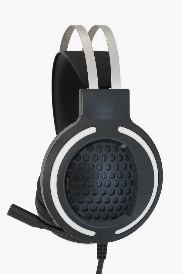 FOREV FV-G99 RGB Gaming Headset – 50mm Stereo Drivers, Soft Leather Earcups, Short Mic (Pink Edition) - Image 2