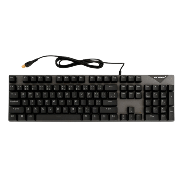 FOREV FV-Q302 RGB Mechanical Gaming Keyboard – Blue Switch, LED Backlit, Full-Size Wired
