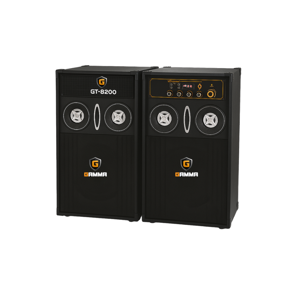 GAMMA GT-8200 Dual Tower Bluetooth Sound System with USB, SD, FM & Remote Control