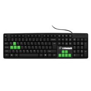GAMMA K-15 Wired Desktop Keyboard – High Key Design, USB/PS2, PC & Laptop Compatible