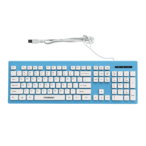 FOREV FV-MK3 Ultra Slim Waterproof Wired Keyboard – Chocolate Keycaps, Spill Resistant, USB Interface, Multiple Color Options