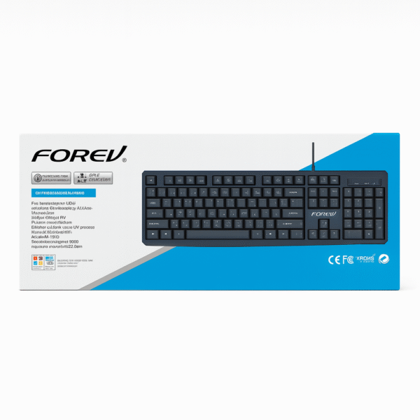 FV‑K10 Wired USB Keyboard Pro – Full‑Size 104‑Key with Arabic & English Layout - Image 2