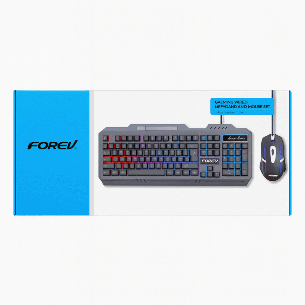 FOREV FV-307 RGB Wired Gaming Keyboard and Mouse Combo – Rainbow Backlight, USB Interface - Image 2