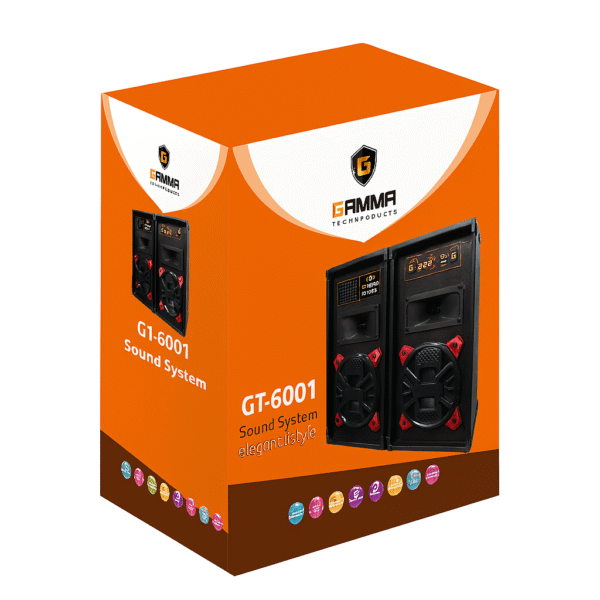 Gamma GT-6001 Sound System with USB, SD, MMC, Bluetooth, Remote Control, Karaoke - Image 2