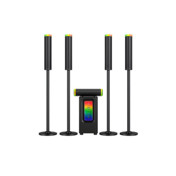 Gamma GT-1015 5.1 Channel Multimedia Speaker System with LED Display and Optical Input – 180W RMS Power