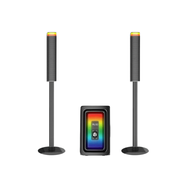 Gamma GT-9930 3.1 Channel Subwoofer Speaker System with LED Light and Remote – 140W RMS