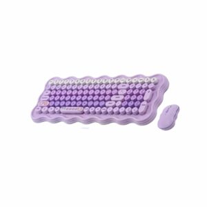 FOREV FV-SW98 Wireless Keyboard and Mouse Combo, English/Arabic, USB Interface, Brown-Beige-Purple-Pink