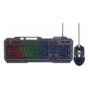 FOREV FV-307 RGB Wired Gaming Keyboard and Mouse Combo – Rainbow Backlight, USB Interface