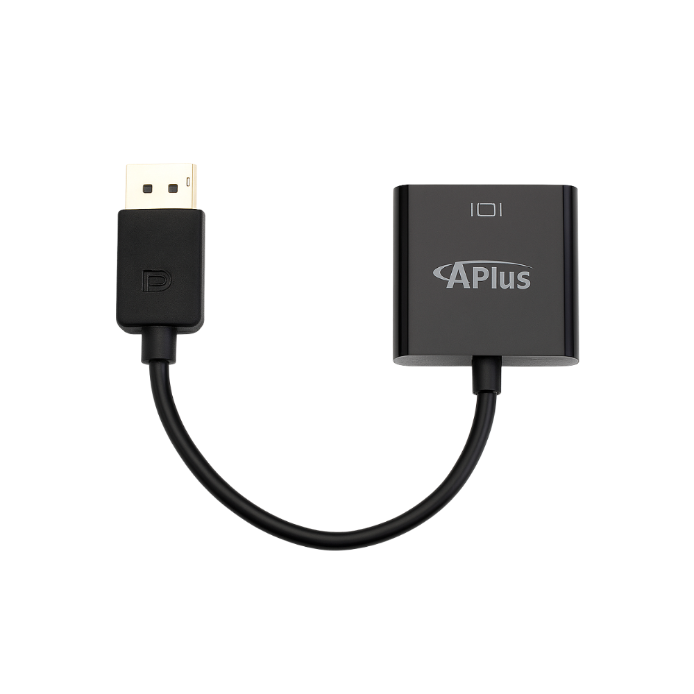 APLUS AB-25KD DisplayPort (DP) to VGA Adapter | Full HD 1080P Converter Cable for Monitor & Projector