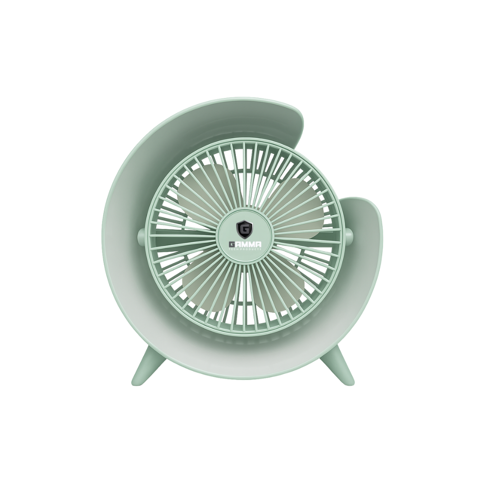 GAMMA GF-54 Colorful USB Desktop Fan | Portable Quiet Fan with 4-Speed Touch Control & LED Light