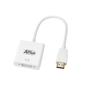 APLUS AB-33H HDMI to VGA Converter | Full HD 1080P Adapter Cable with Audio Support for PC, Laptop & Projector