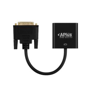 APLUS AB-27KD DVI to VGA Converter | Full HD Adapter Cable for PC, Monitor & Projector