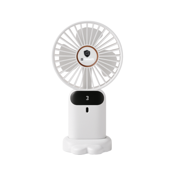 GAMMA GF-51 USB LED Digital Display Fan | Portable Rechargeable Desk Fan with Adjustable Speed & Stand