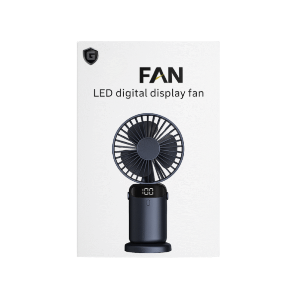 GAMMA GF-51 USB LED Digital Display Fan | Portable Rechargeable Desk Fan with Adjustable Speed & Stand - Image 2