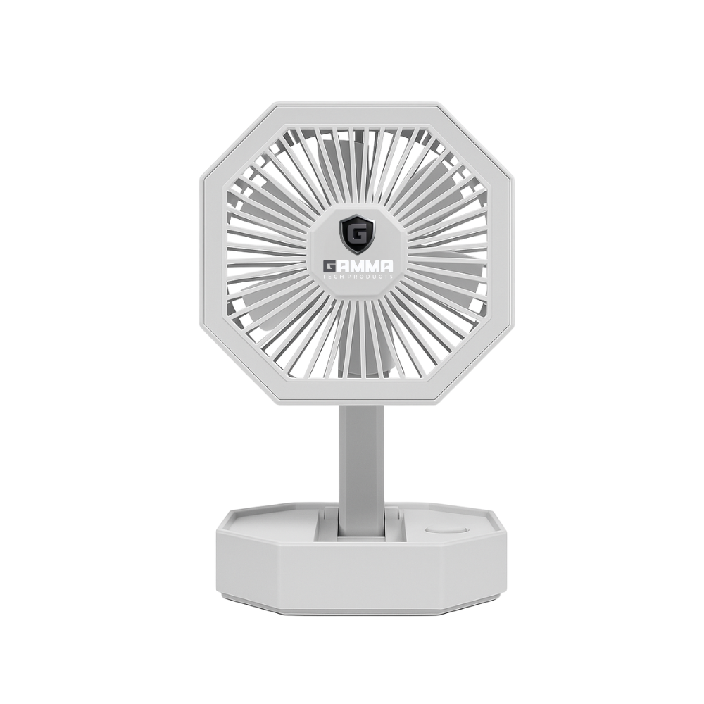 GAMMA GF-52 Mini USB Multifunction Fan | Portable Desk Fan with LED Light & Adjustable Stand