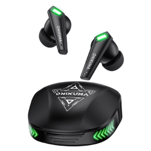 Onikuma T308 Bluetooth 5.3 Wireless Earbuds – 10mm Driver, Fast Charging.