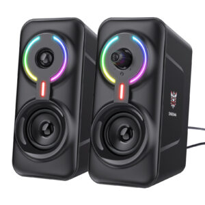 Onikuma L6 USB RGB Multimedia Gaming Speaker – 10W Dual Output, 5 Ambient RGB Modes, Black