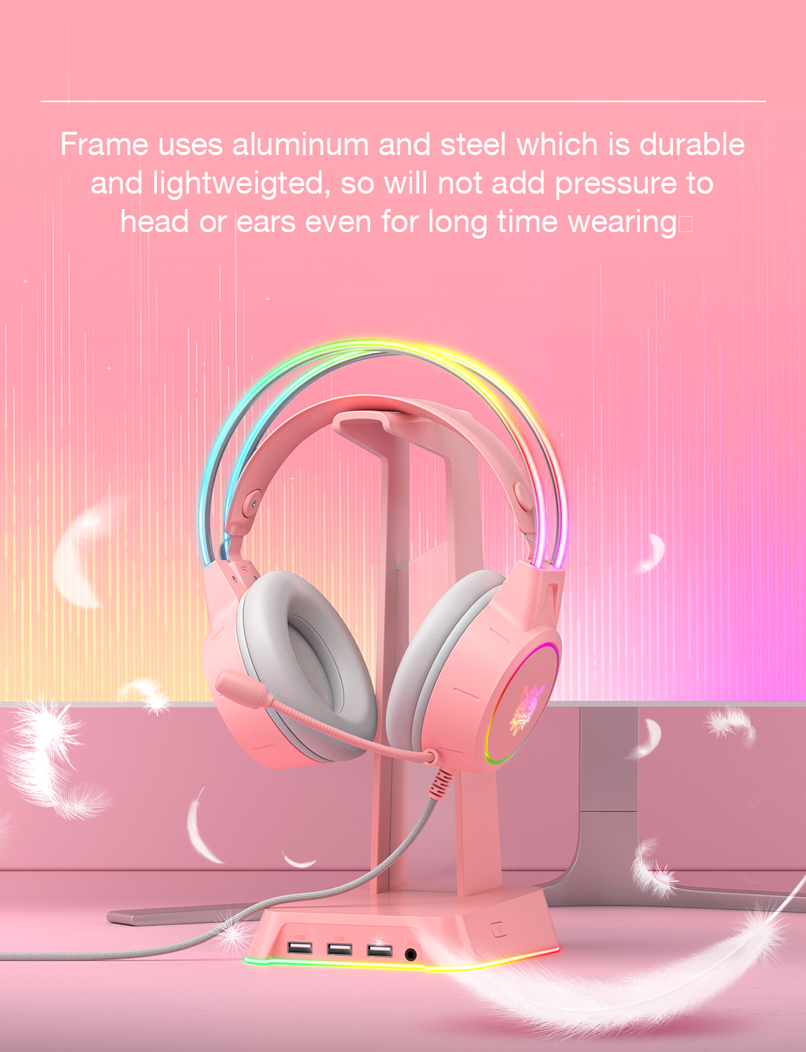 Onikuma X15 Pro RGB Wired Gaming Headset – 50 mm Drivers, Omnidirectional Mic, USB + 3.5mm. - Image 8