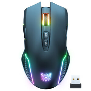 CW905 2.4G Wireless RGB Gaming Mouse – Pixart PAW3325 Sensor, Adjustable DPI, Black