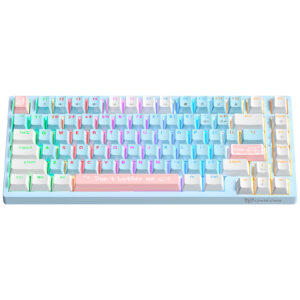 Onikuma G52 Wired RGB Mechanical Keyboard – 82 Keys, Pink Switch, USB Wired