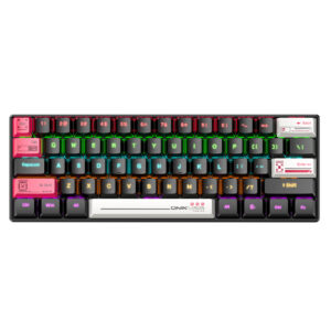 Onikuma G55 Wired RGB Mechanical Keyboard – 61 Keys, Brown Switch, USB Wired.