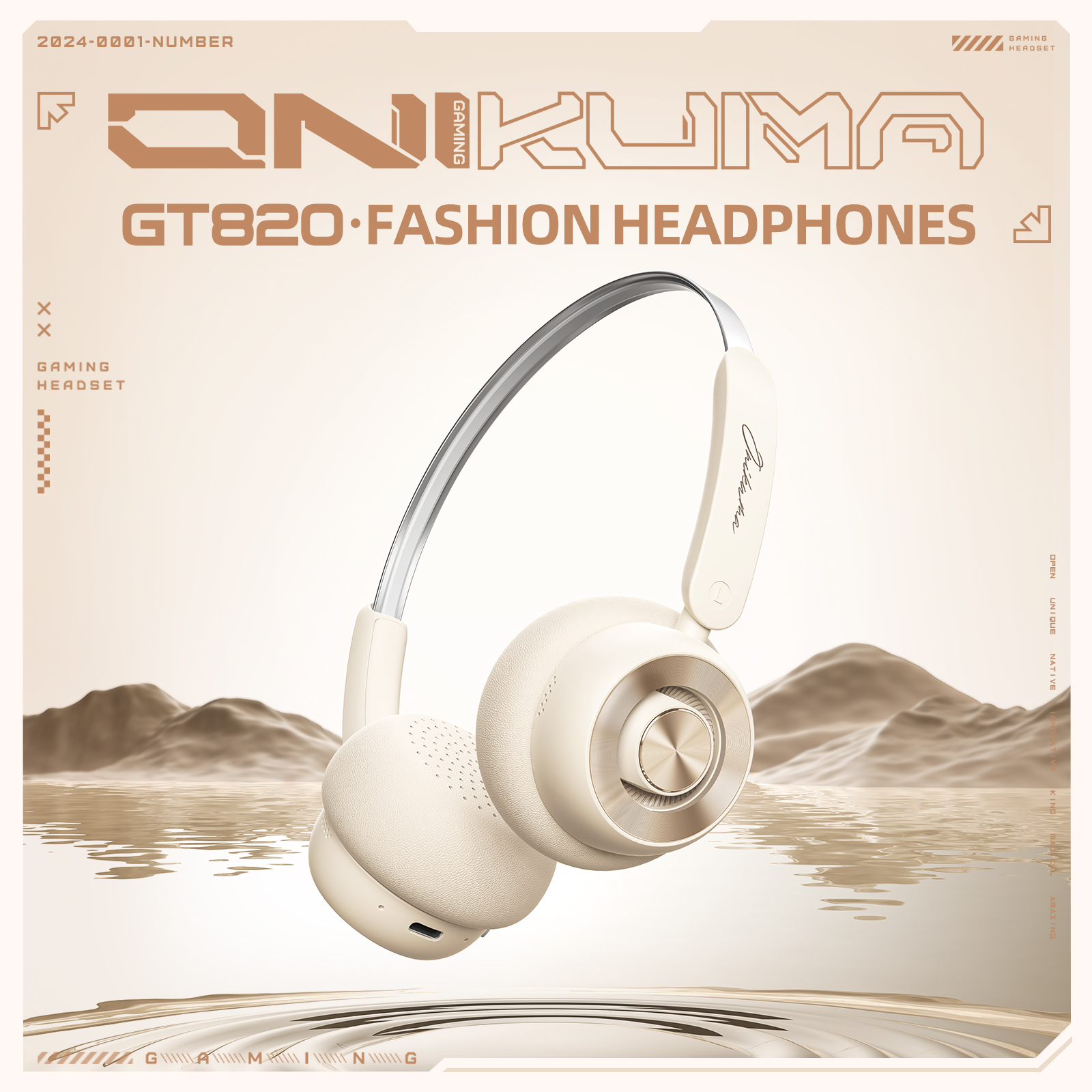 Onikuma GT820 Bluetooth 5.4 Wireless Gaming Headset – 32mm Drivers, 60-Hour Battery. - Image 10
