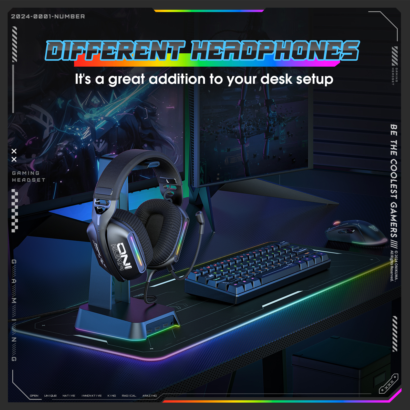 Onikuma X12 RGB Wired Gaming Headset – 50 mm Drivers, Omnidirectional Mic, USB + 3.5mm. - Image 9