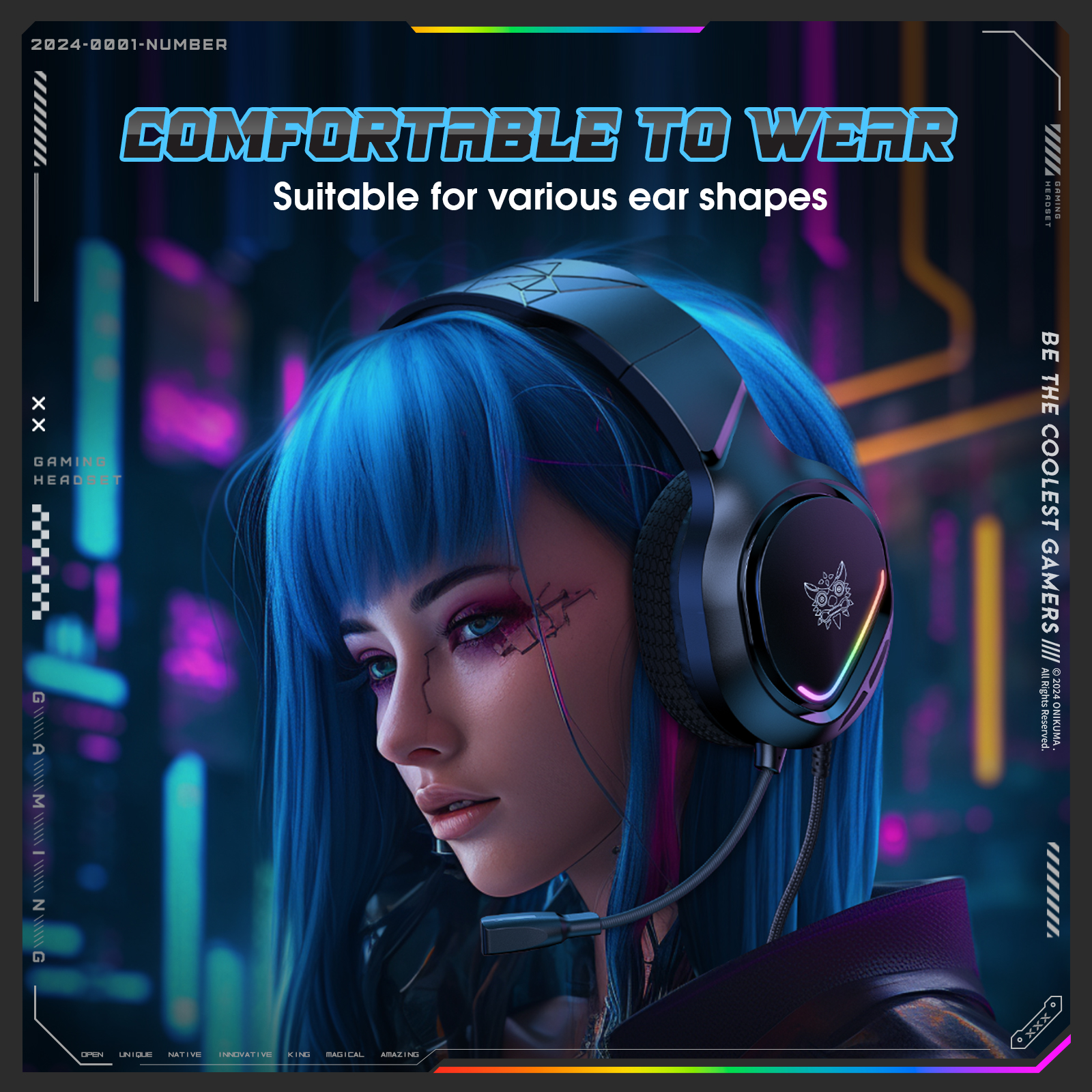 Onikuma X31 RGB Wired Gaming Headset – 50 mm Drivers, Omnidirectional Mic, USB + 3.5mm. - Image 11