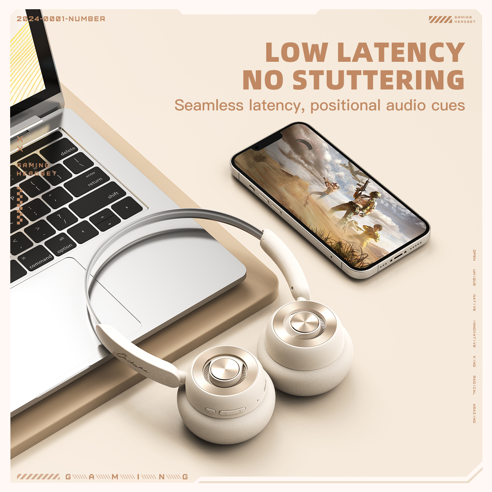 Onikuma GT820 Bluetooth 5.4 Wireless Gaming Headset – 32mm Drivers, 60-Hour Battery. - Image 12