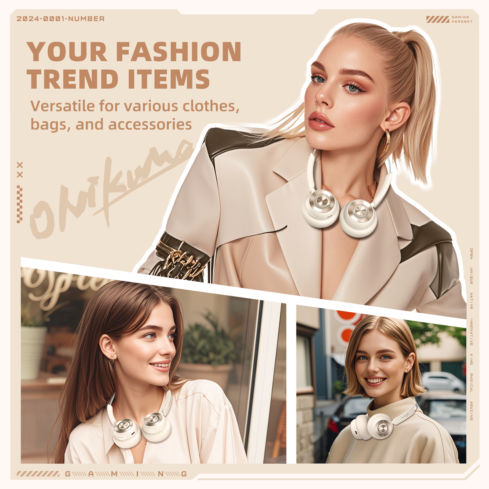 Onikuma GT820 Bluetooth 5.4 Wireless Gaming Headset – 32mm Drivers, 60-Hour Battery. - Image 13