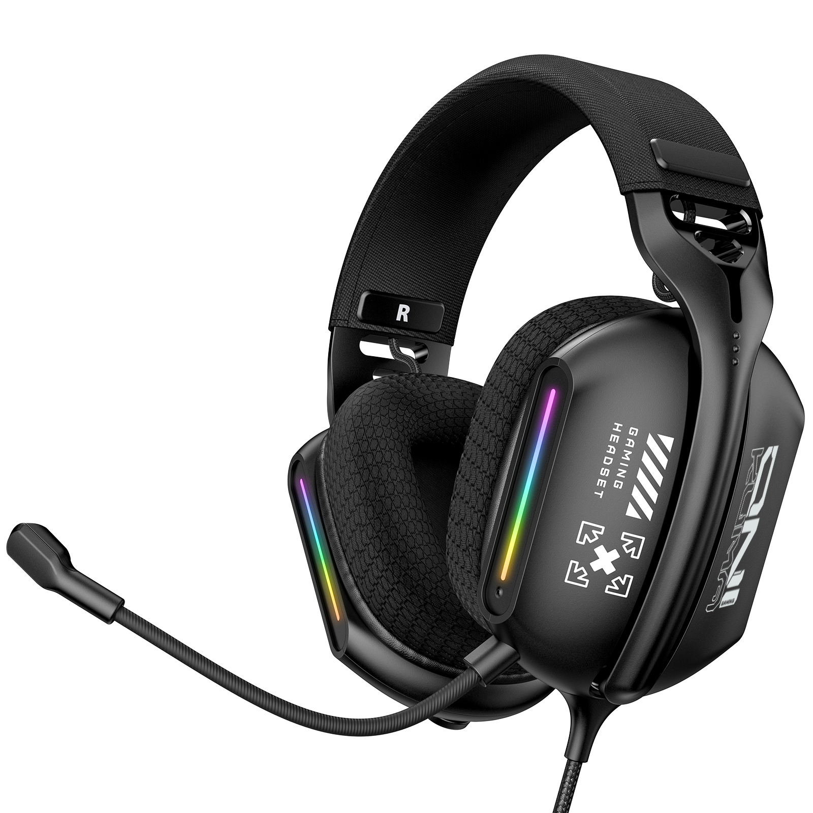 Onikuma X12 RGB Wired Gaming Headset – 50 mm Drivers, Omnidirectional Mic, USB + 3.5mm.
