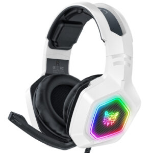Onikuma K10 RGB Wired Gaming Headset – 50mm Drivers, Omnidirectional Mic, USB + 3.5mm.