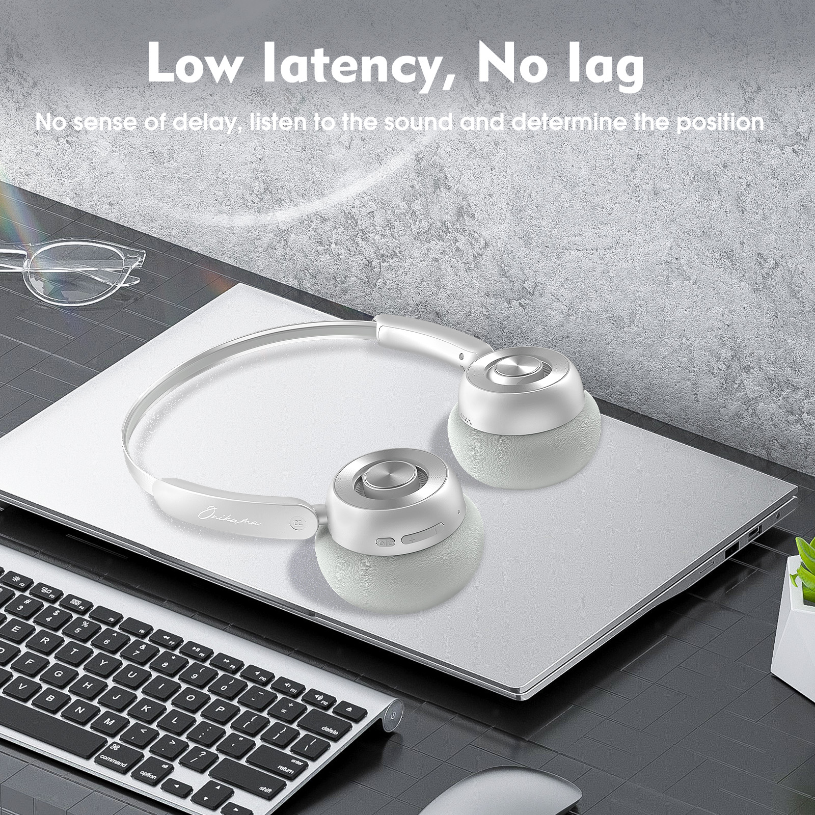 Onikuma GT820 Bluetooth 5.4 Wireless Gaming Headset – 32mm Drivers, 60-Hour Battery. - Image 9