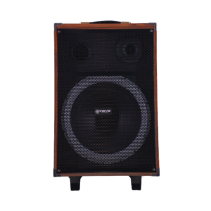 VOVO V-1235 12-inch Trolley Party Speaker – 50W, Bluetooth TWS, Wireless Mic, Portable Battery