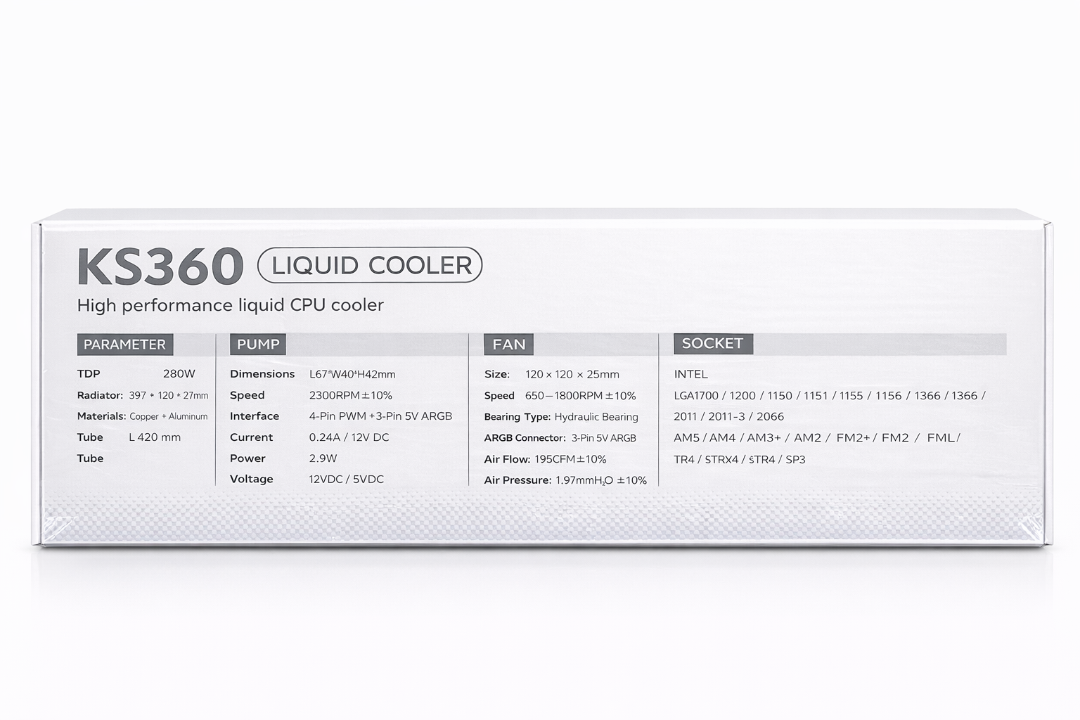 Snowman KS360 ARGB 360mm Liquid CPU Cooler – High Performance AIO Cooling System - Image 3