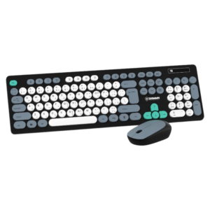 Gamma K-530 Wireless Keyboard and Mouse Combo – 2.4GHz Full-Size Round Keycaps with High Precision Mouse