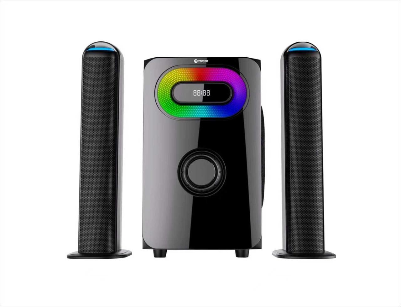 VOVO V-9035 2.1 Channel Speaker System with Subwoofer, Bluetooth, USB & LED Display