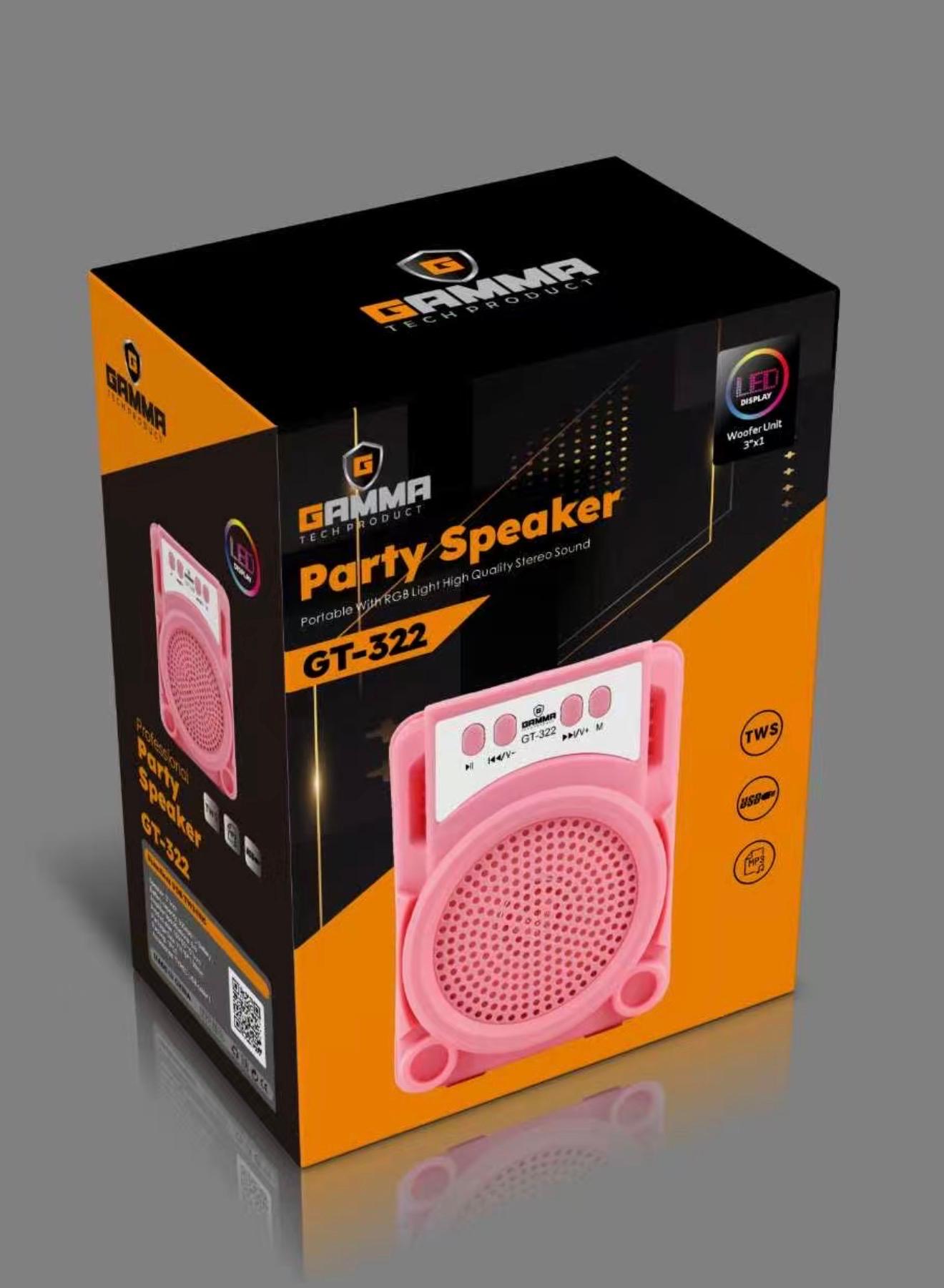 GT-322 Mini 3-Inch Portable Bluetooth Speaker with 500mAh Rechargeable Battery – Pink - Image 2