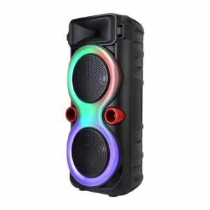 GT-888 Portable Dual 8-Inch Bluetooth Party Speaker with 2400mAh Rechargeable Battery