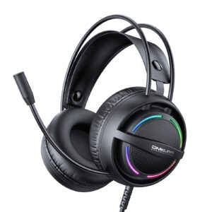 ONIKUMA X88 Wired Gaming Headset with Segmented RGB Lighting, Ergonomic Suspension Headband, and Flexible Boom Mic for PC, PS5 & Xbox (Matte Black)