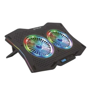 VOVO V-08 Premium Gaming Laptop Cooling Pad with Dual 140mm RGB Fans & Digital Display