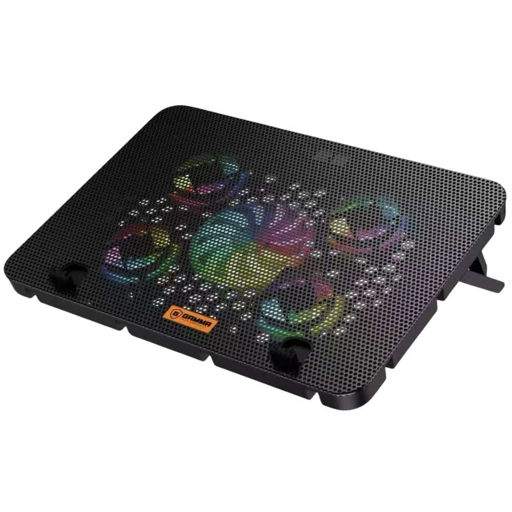 Gamma GT-19 RGB Gaming Laptop Cooling Pad | 5 High-Speed Fans, Metal Mesh Design & USB Powered Cooler Stand