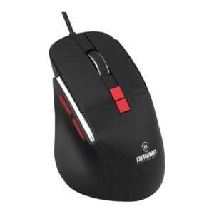 GAMMA M-32 Wired USB Gaming Mouse with Silent Touch Technology, Ergonomic Thumb Rest, and Adjustable DPI